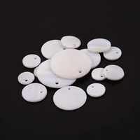 10 30pcslot round charms natural mother pearl shell pendant for diy necklace earring jewelry making finding bracelet supplies