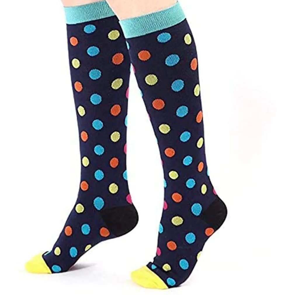 

New Styles Quality Unisex Compression Socks 7 Colors Motion Breathable Shaping Adult Nylon Elastic Socks Marathon Socks