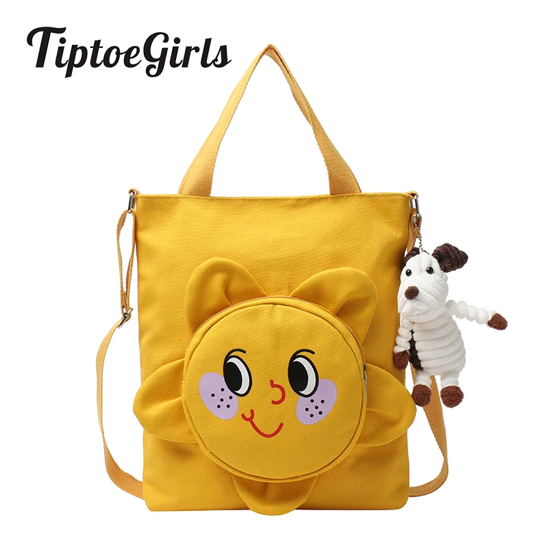 Сумка на плечо с рисунком смайлика для девочек брендовая холстяная женская сумка