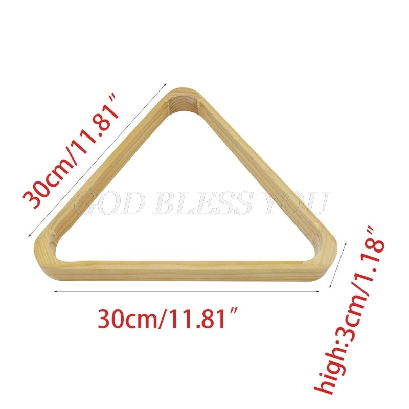 

Wood Triangle Shape American Billiard Balls Organize Sturdy Racks Snooker Game Club Storage Accessory Drop Shipping