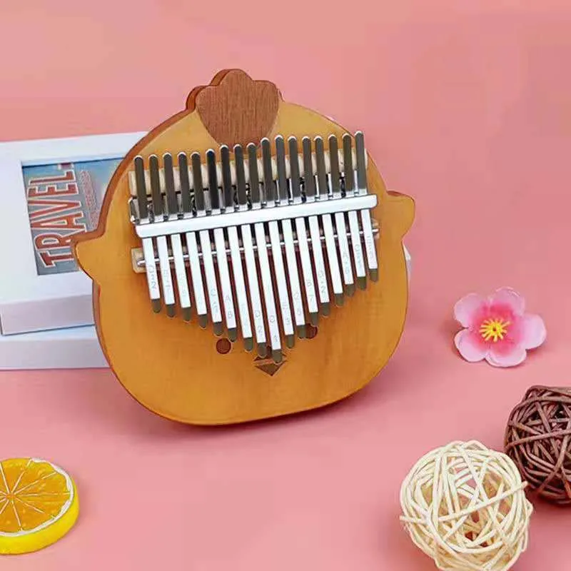 

Kawaii 17 Key Kalimba Set Thumb Piano Cat Wooden Mahogany Birthday Gift Creative Cute Instrument Teclado Musical For Kids HX50MZ