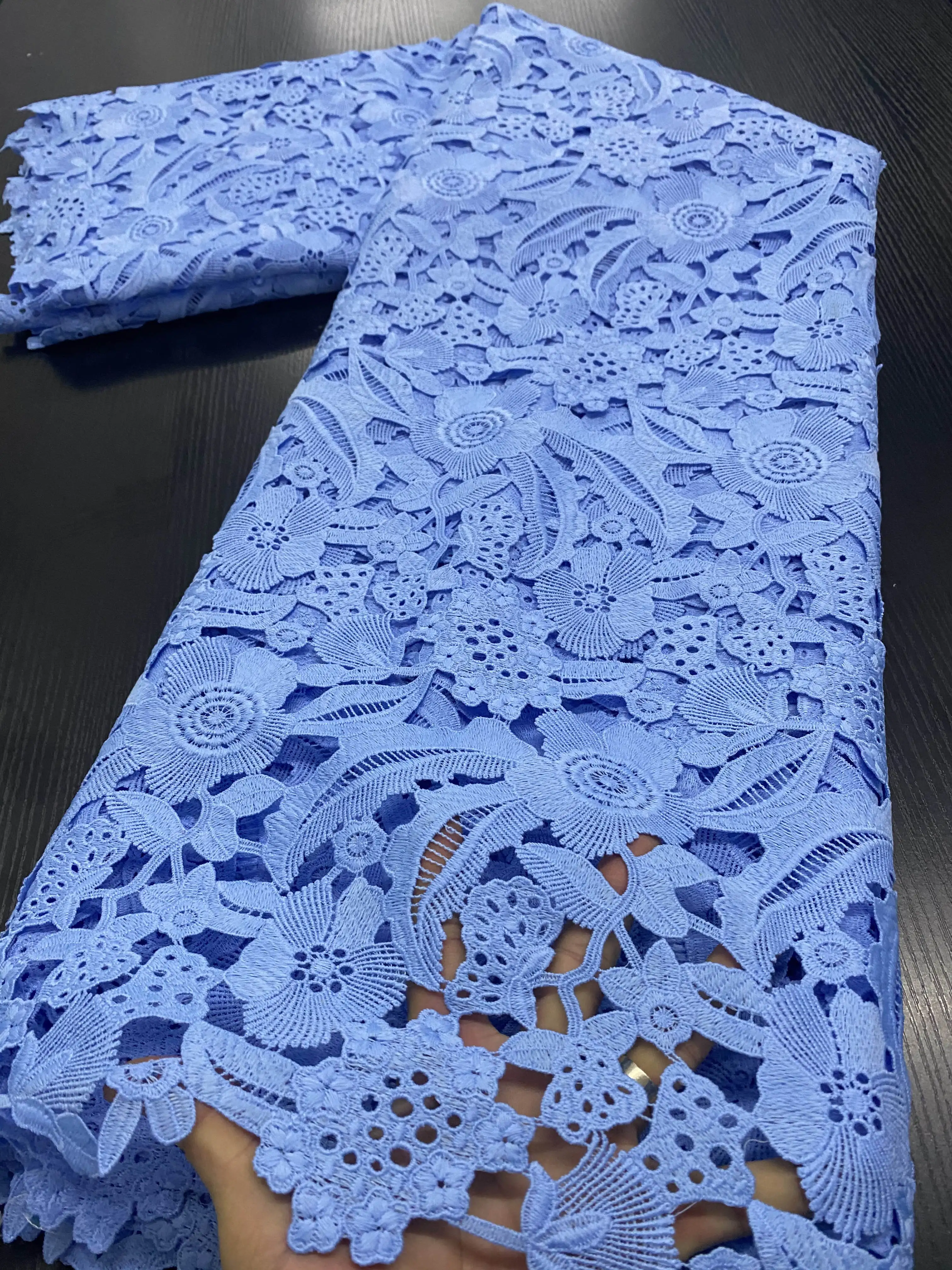 Чистая белая африканская кружевная ткань 2020 высокое качество отверстия для ушей