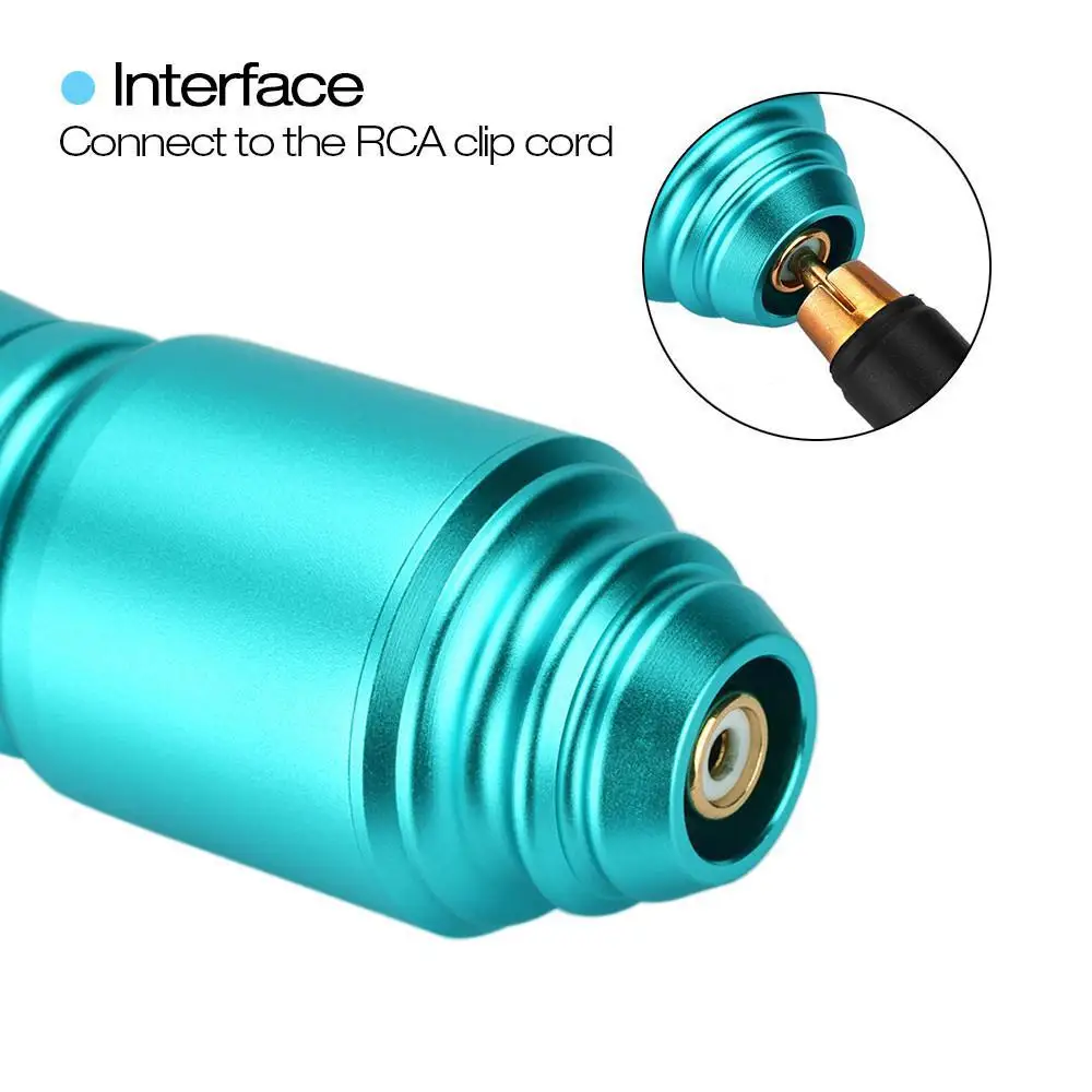 Алюминиевая тату-машинка в форме ракеты Вращающаяся ручка для перманентного