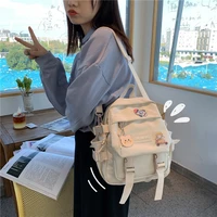 korean style canvas small mini backpack for women fashion travel backpack leisure school bag tote for tennage girl shoulder bag