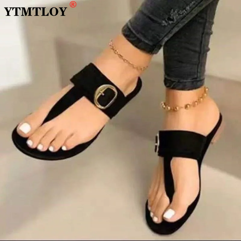 

Women Summer Outdoor Beach Flip-flop Solid Fashion Gladiator Sandals Flats Casual Ladies Shoes Slippers Zapatillas De Mujer