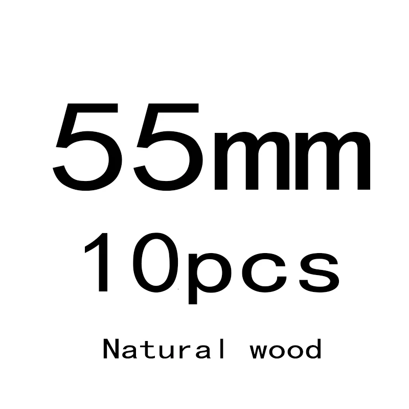 10pcs 55mm 10 шт 40 мм Детские натуральные кольца для прорезывания зубов деревянные ожерелья Браслет DIY ремесла - Цвет: 10pcs 55mm