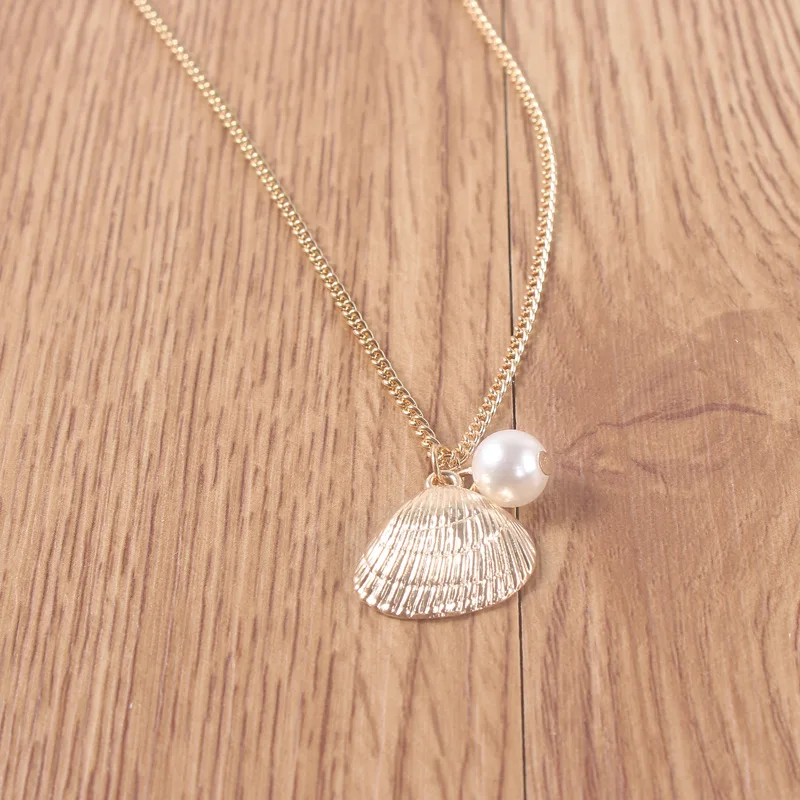 1 предмет Модный комплект для женщин в виде ракушки жемчужные ожерелья большой