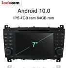 IPS 2 din Android 10,0 автомобильный dvd-плеер 8 ядер 64 Гб ROM 4 Гб RAM Bluetooth 4,0 GDS Автомагнитола для Benz W203 W209 W219 2004 - 2011