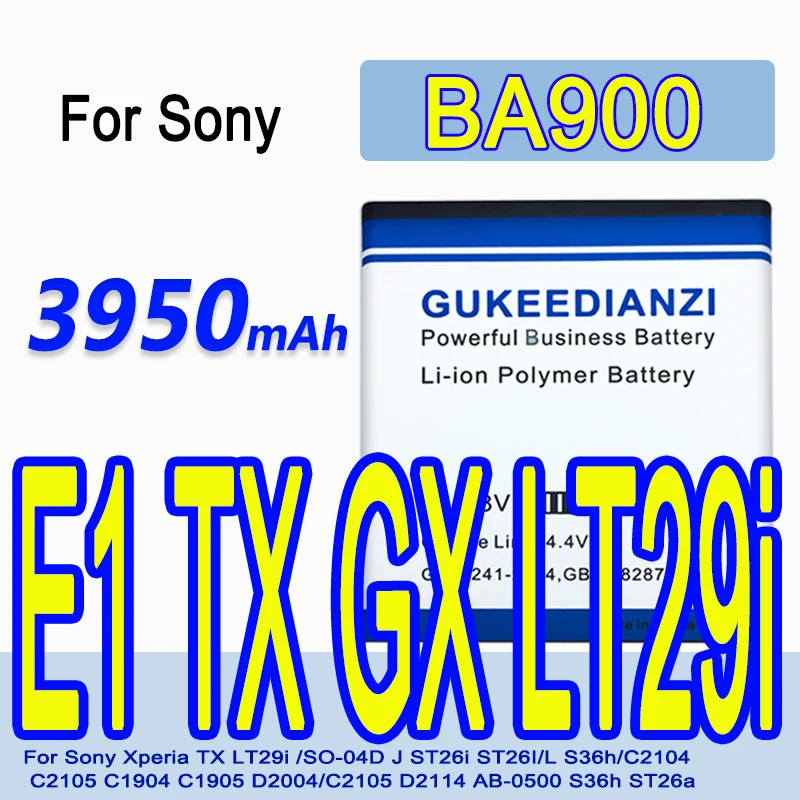 BA900 3400 мАч 100% Новый Сменный аккумулятор для телефона Sony Xperia TX LT29i/J ST26i/L S36h/C2104/C2105 AB