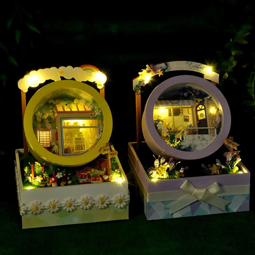 

Wooden DIY Miniature Garden Box Model Kit Christmas Birthday Gift