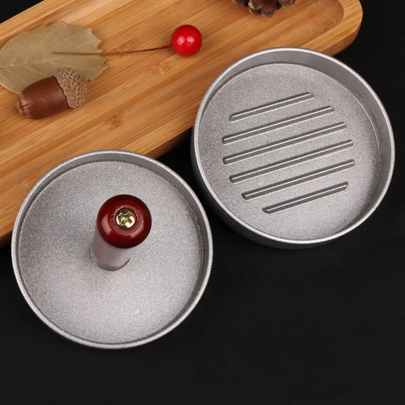 

Non-stick Aluminum Alloy DIY Manual Hamburger Presses Maker Press Cutlets Mold Grill Kitchen Tools Home Meat Pie Burger