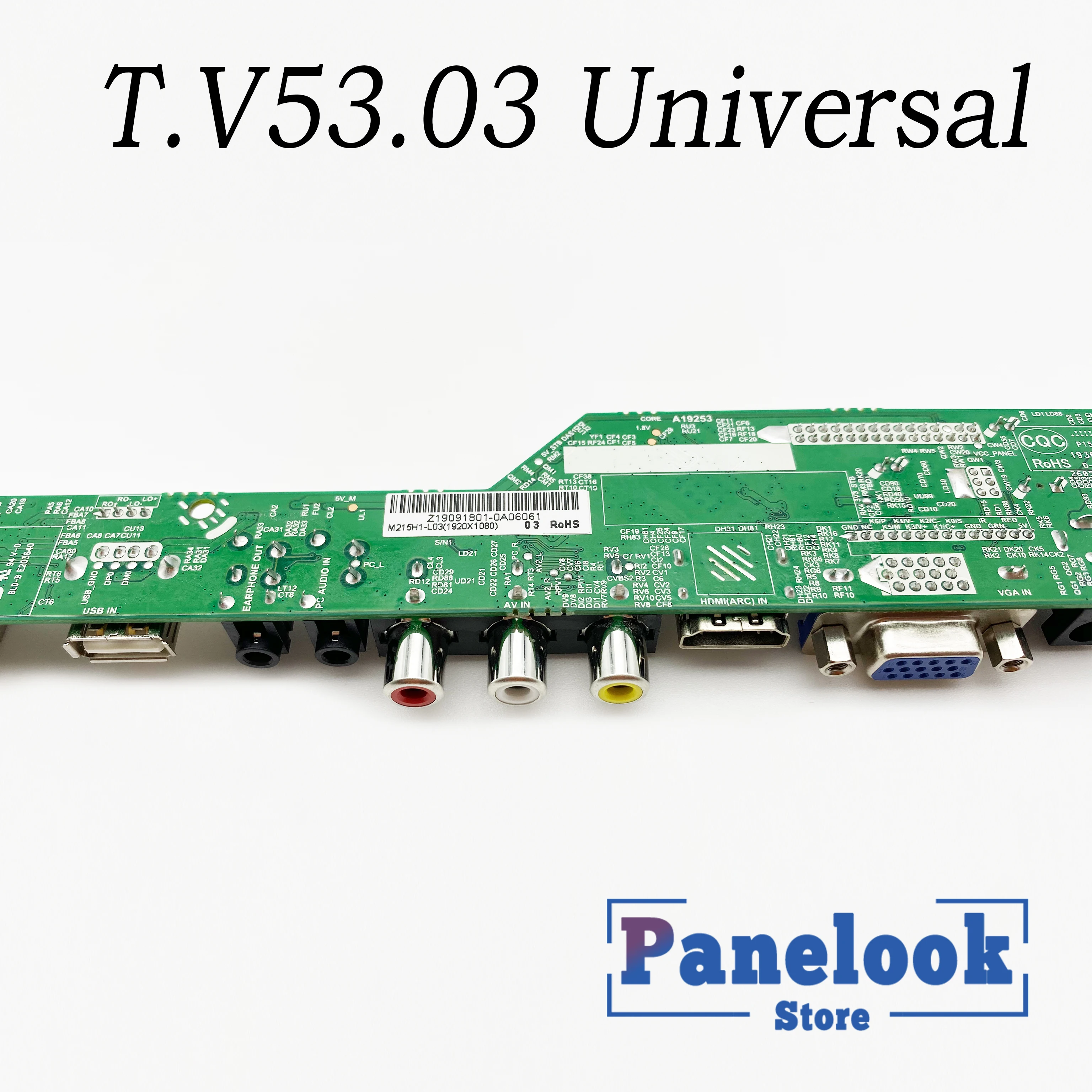 T.V53.03 Универсальный ЖК ТВ контроллер драйвер платы ПК/VGA/USB интерфейс + 7 клавишная