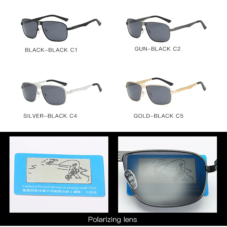 

New Polarized Sunglasses Men's Star Sunglasses Hipster Retro Aluminum Magnesium Polarizer Driving Mirror