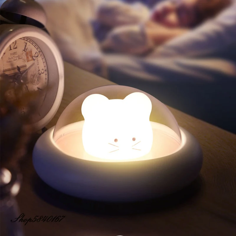 USB Cute Lamp Table Lamps for Bedroom Space Light Dimming Desk Mouse Lighting Animal Abajur Infantil Children Gift LED | Лампы и