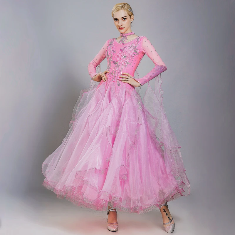 Новинка Платье для бальных танцев соревнований танцевальная одежда платье