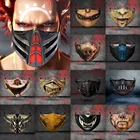 Фотомаски, ужас, зомби, свинка, демон, половина забавного украшения для лица, Пылезащитная многоразовая маска для женщин и мужчин