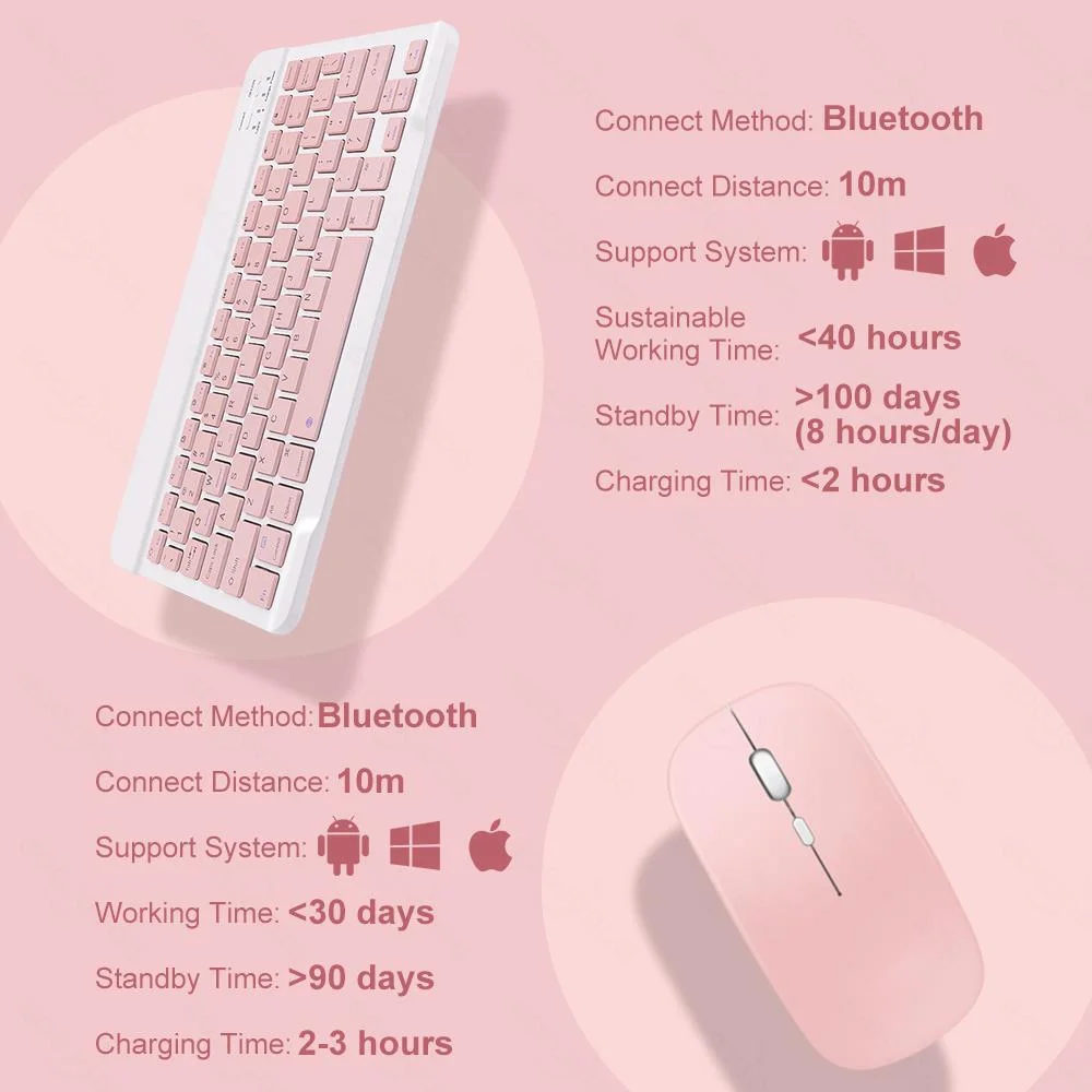 

Bluetooth Keyboard For iPad Pro11 Mini Bluetooth Teclado Wireless Keyboard and Mouse For Samsung Xiaomi Touchpad iPad Keyboards