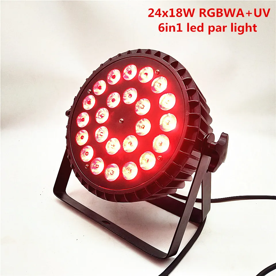 4 шт. Специальное предложение Светодиодный прожектор 24x18 Вт RGBWA + УФ светильник 6 в 1