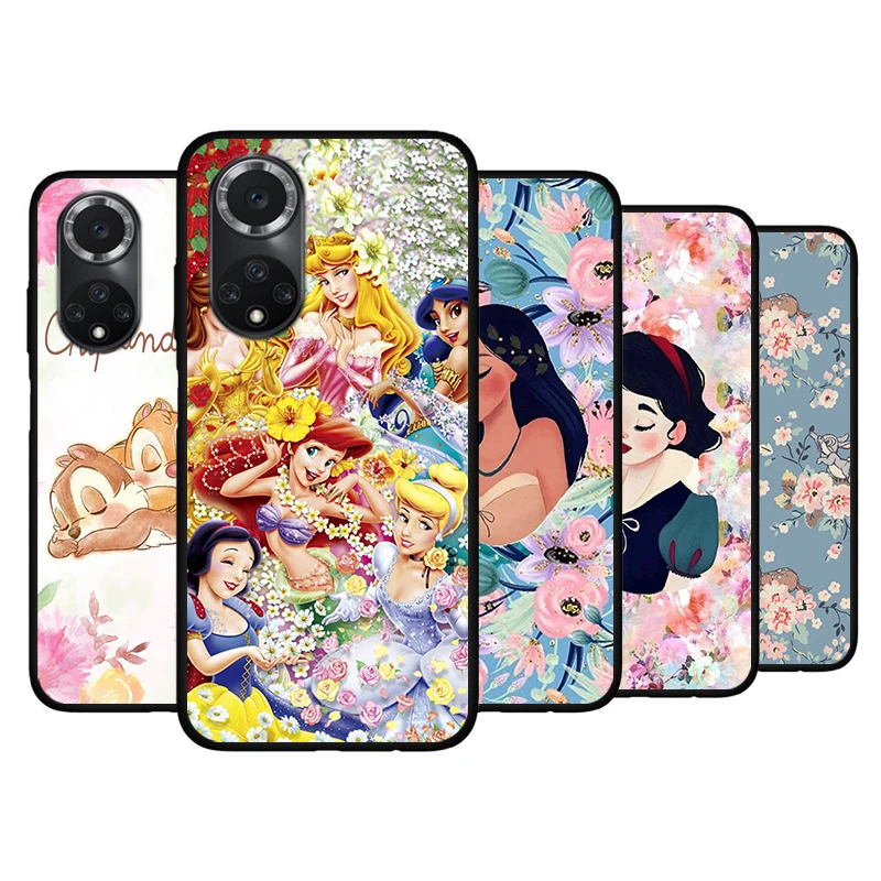 

Silicone Cover Disney Princess Flower For Huawei Nova 9 8 7 6 SE 5T 8i 7i 5Z 5 4 4E 3 3i 3E Pro Phone Case Coque