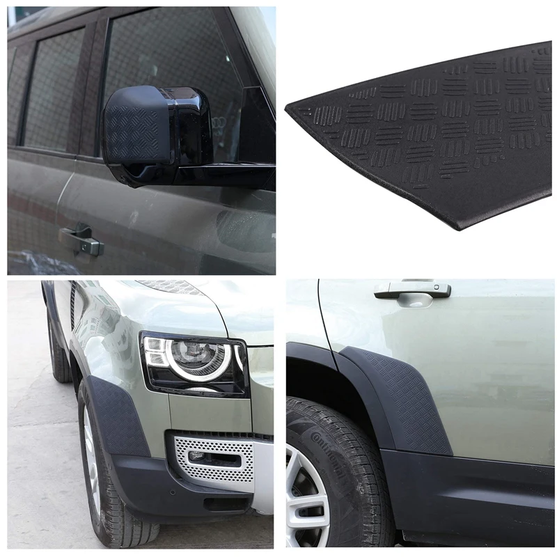 

6PCS for Land Rover Defender 110 2020 2021 Front Rear Bumper & Rearview Mirror Cover Trim Guard Anti Scratch Accessories