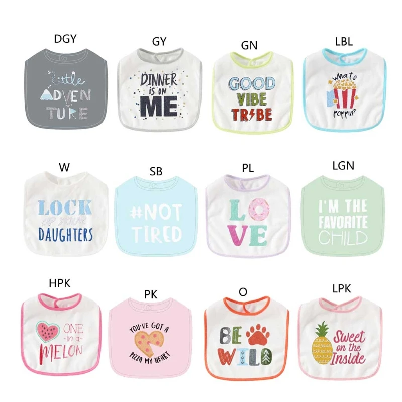 

N84E Baby Soft Cotton Bibs Bandana Water Absorb Saliva Towel Burp Cloth Feeding Apron