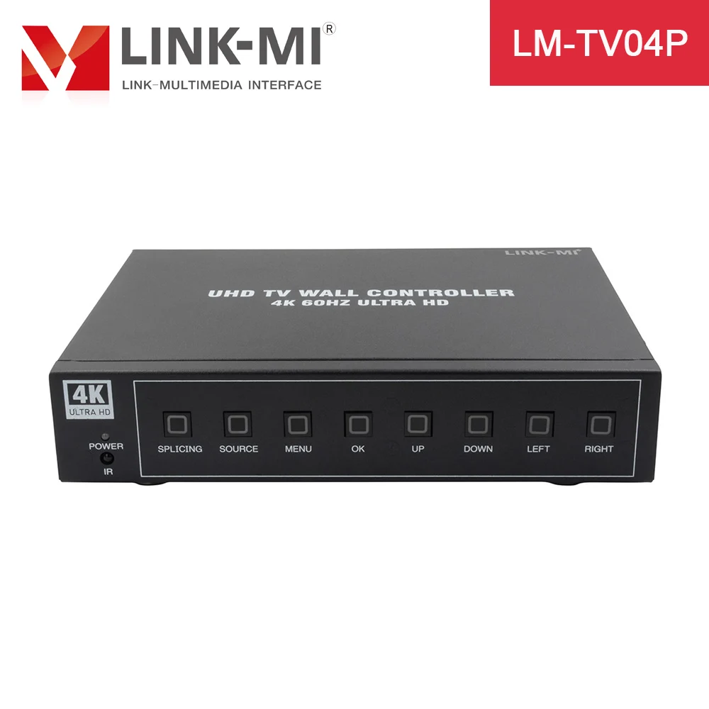 Настенный видеоконтроллер LINK-MI 4K60Hz UHD для 4 дисплеев 2x2 1x4 4x1 HDMI 2 0 DP PIP Mirror Flip Cut 90/180/270