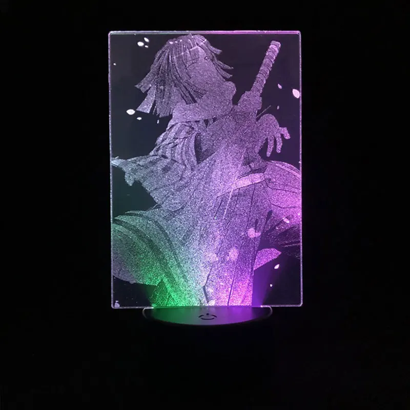 

Remote Control Delivery Two Tone Lamp Demon Slayer Iguro Obanai Japanese Anime Manga Two Tone Led Light Two Tone 3D Lamp Child