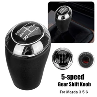 5 speed pu leather car manual gear shift knob stick shifter lever for mazda 3 5 6