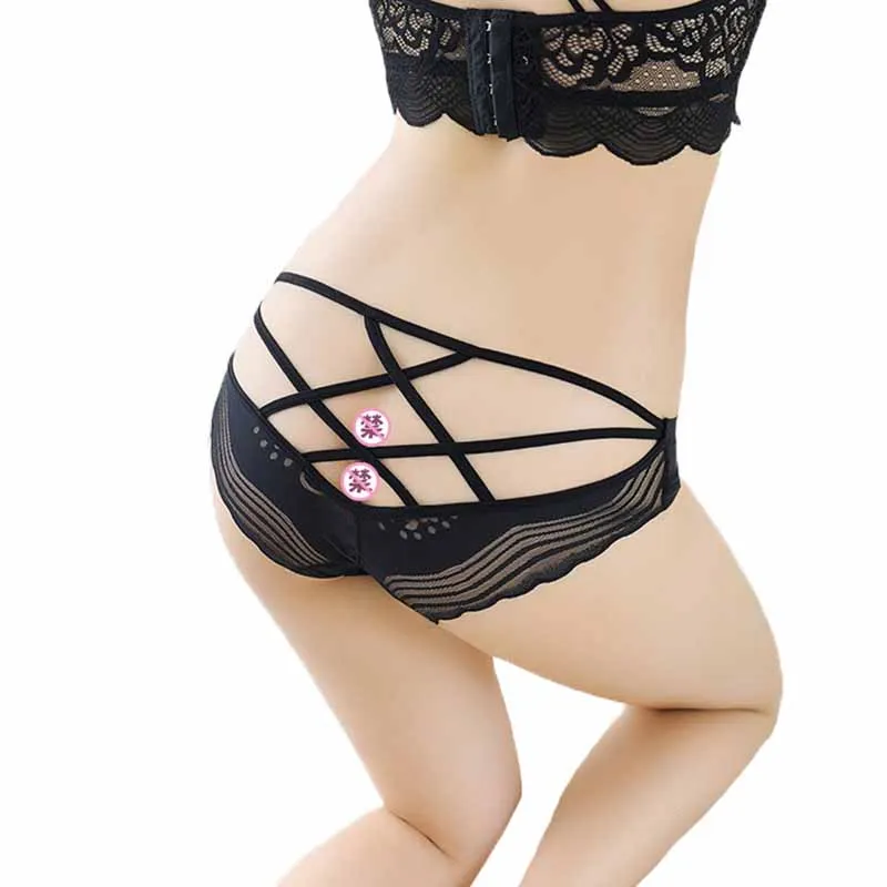 Women Sexy Ice Silk No Trace Triangle Panties Low waist Transparent Hollow Lace Mesh Belt Breathable Briefs Underwear | Женская одежда