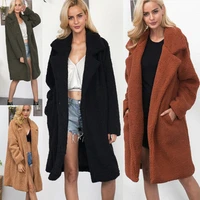 zogaa womens fashion winter warm thick plush faux fur long coat
