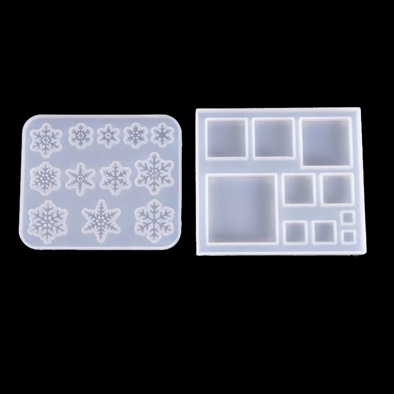 Transparent Silicone Mould for Dried Flower Resin Crafts - DIY Square Snowflake Mold | Epoxy Resin Molds for Jewelry and Decorations image 3
