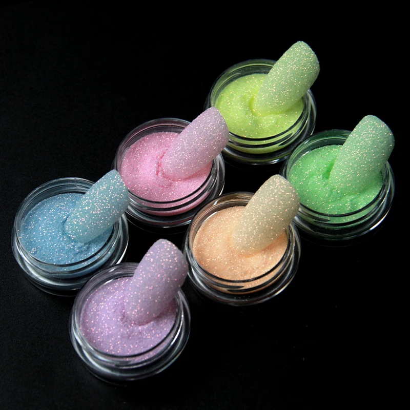 

1 Box Nail Glitter Sugar Powder Pigment Shiny Candy Pink Colorful Dipping Dust Nail Art Sequins Polish Manicure Decorations