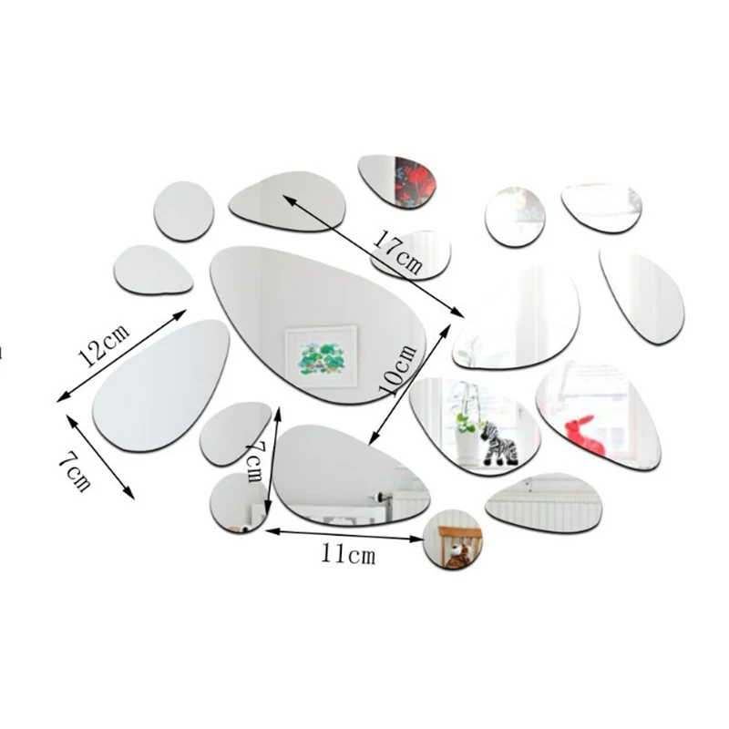 

Decorative Mirror Sticker Waterproof Acrylic Mirror Wall Sticker Hallway for Living Room Children's Playroom Dining Room