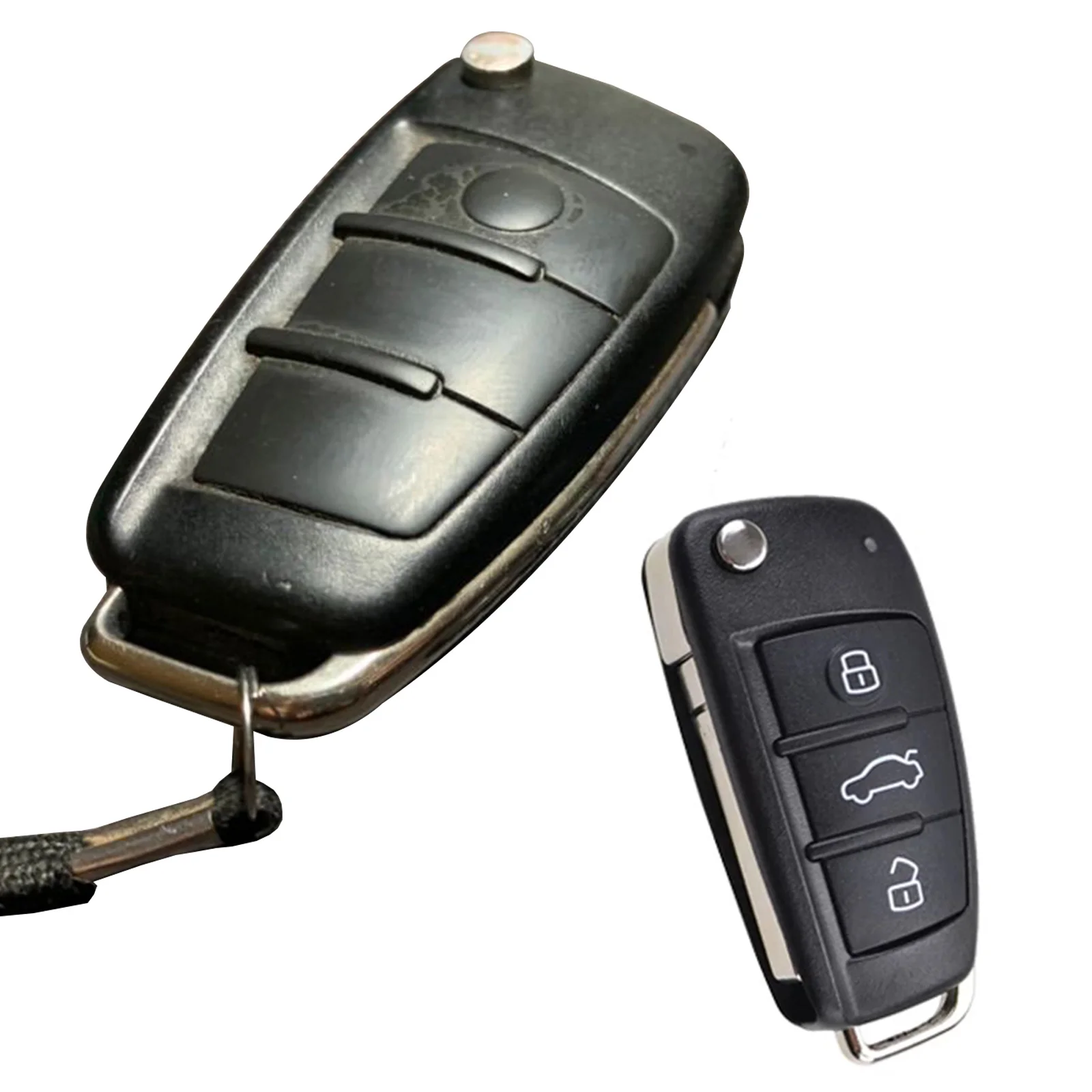 

1 Pcs Black 3 Button Replacement Key Pad Rubber Remote Key Shell Fob For Audi A1 S1 A3 A4 A5 A6 A8 Q5 Q7 TT RS