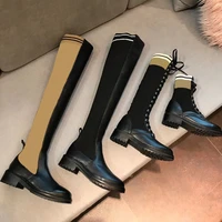 brand design skidproof sole cosy chunky heels fashion stylish winter over the knee high stretch boots martin shoes women 41 42