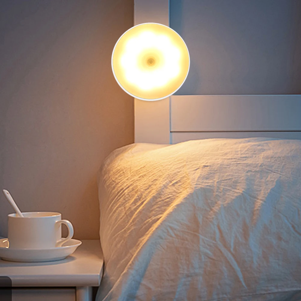 

USB Charging Human Body Induction Night Light Energy Saving Mini Lamp Bedroom Lighting Mini Energy Saving LED Sensor Lamp