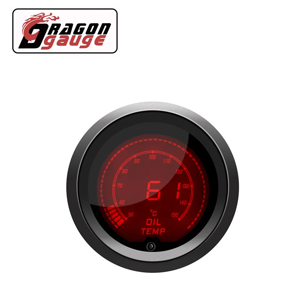 

「 Дракон 」 52 мм Тахометр напряжение температура воды Температура масла давление масла светодиодный цифровой дисплей 7 цветов Изменение манометра автомобиля подходит для автомобиля 12 В