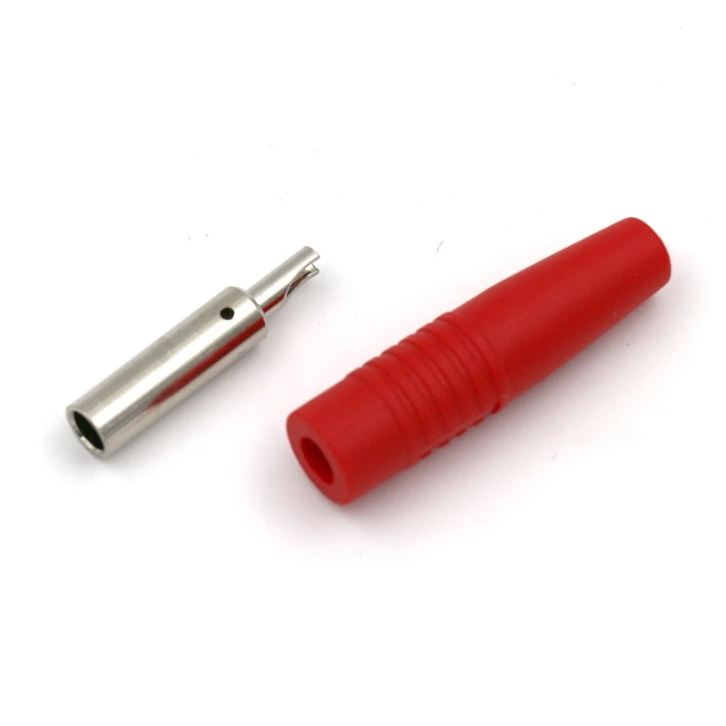 

X7YF Solder DIY Banana Female Insulated Jack Plug Wire Solder Connector Used for 4mm Male Non-Insulated Banana Plug Connector