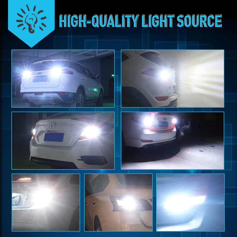 Резервная сигнальная лампа Canbus W16W T15 1200Lm для Ford Fusion Focus Flex Fiesta C-Max F-150 2018 2017 912 Vw |