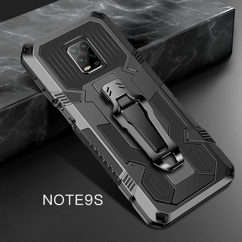 

For Xiaomi Redmi Note 10 Pro Case 9 8 Pro 7 6 5 9C 9A 10X 8A 7A 6A Armor Shockproof Magnetic Ring Bracket Hybrid Military Cover