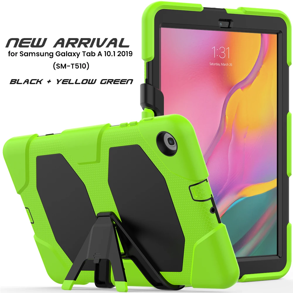 Сверхмощный силиконовый чехол для Samsung galaxy tab a 10 1 2019 T510 T515 со съемной подставкой