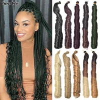 spiral curls synthetic braiding hair bundles loose wave crochet braids hair blonde freetress wavy hair extension french curl