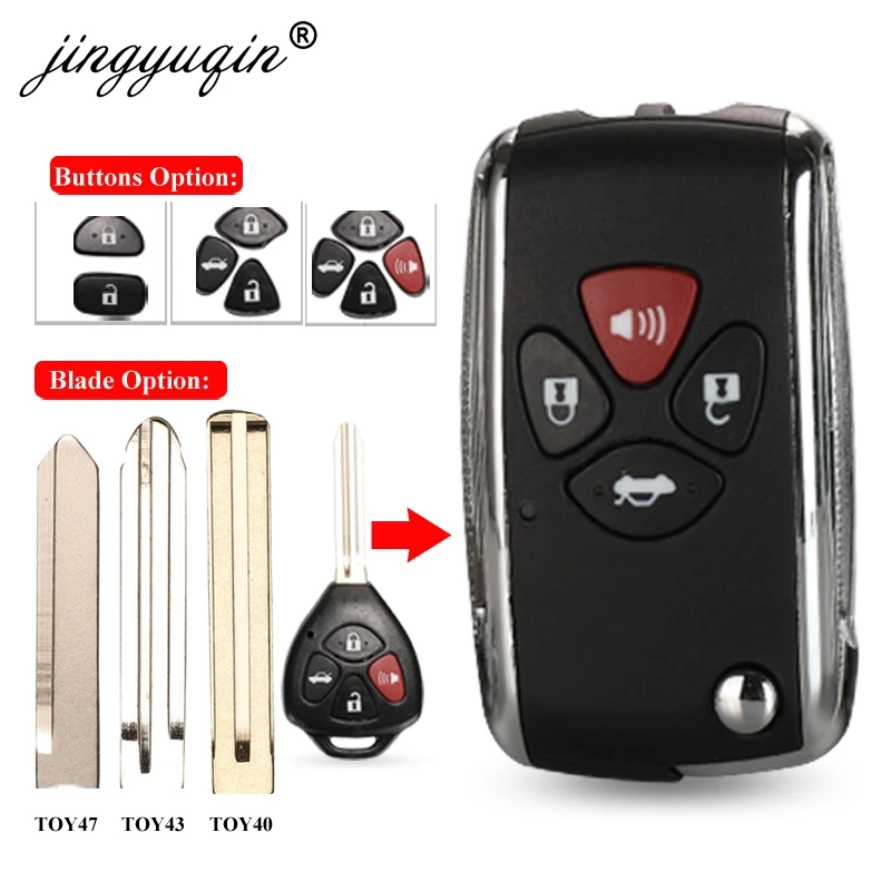 Jinyuqin TOY43/TOY40/TOY47 корпус автомобильного ключа дистанционного управления лезвием