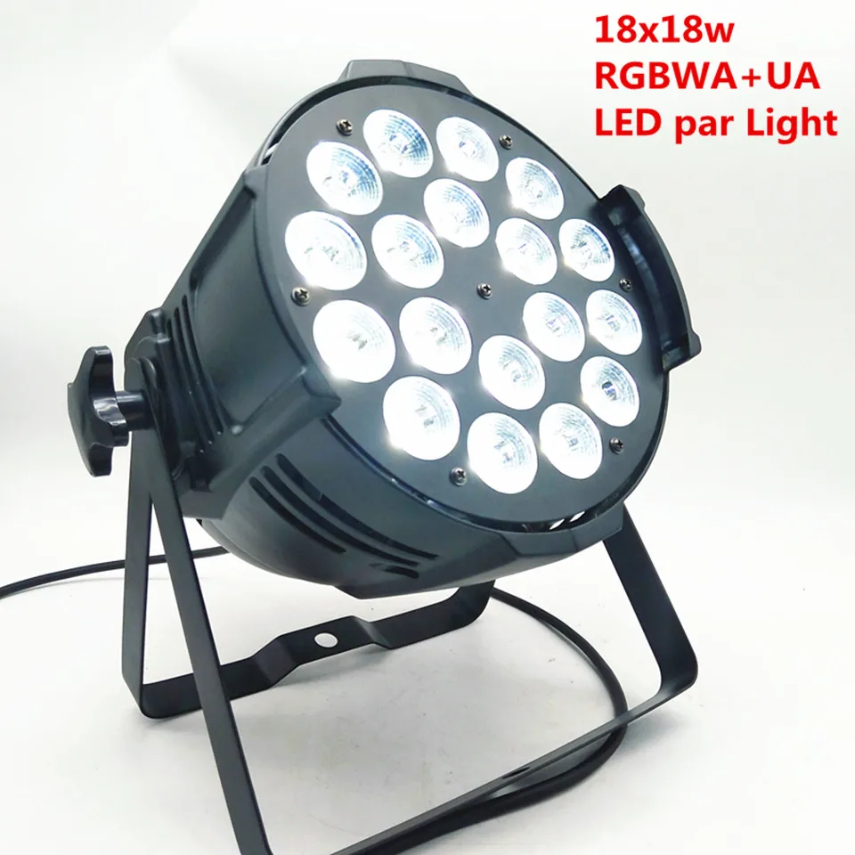 8pcs 18x18w RGBWA+UV LED Par Light Cast Aluminum 6 Color Full DMX Control 6in1 Professional Disco Nightclub DJ Stage | Освещение