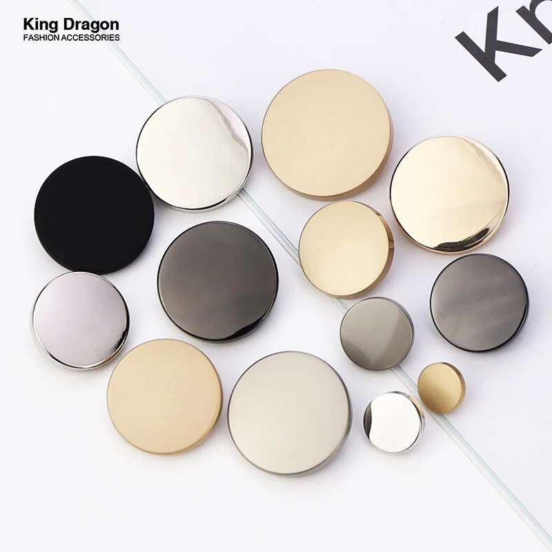 New Arrival Metal Gold Black Jeans Big Shirt Button For Clothing 6PCS 9MM-30MM Craft Needlework Sewing Cheap High Quality KD883