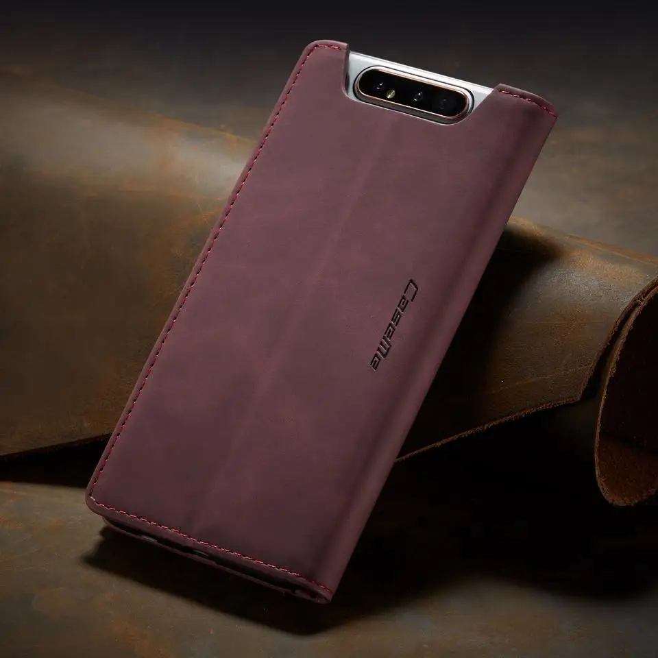 Чехол для samsung Galaxy A80 A 80, чехол-книжка с магнитной застежкой, Роскошный Матовый кожаный бумажник с отделением для карт, чехол для мобильного телефона A90 A 90