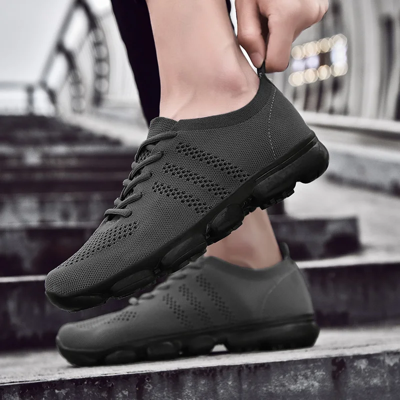 

2020 Men Shoes Running Shoes Jelly Bottom Sports Shoes Comfortable Breathable Mesh Shoes Jogging Walking Male Large Size 39-47