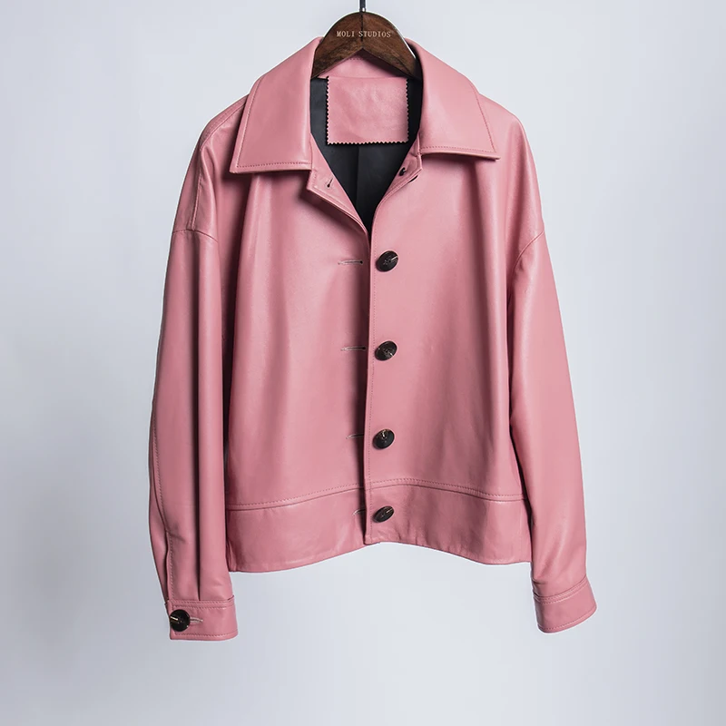 Осенняя модная куртка из натуральной кожи для женщин 2019 зима плюс размер