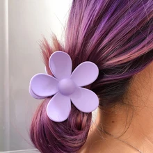 Clipe para garra de cabelo feminina, grampo de cabelo para mulheres, em plástico roxo, resistente, tamanho grande, grampo de cabelo, caranguejo, acessórios para cabelos, novo, 2020 (1)