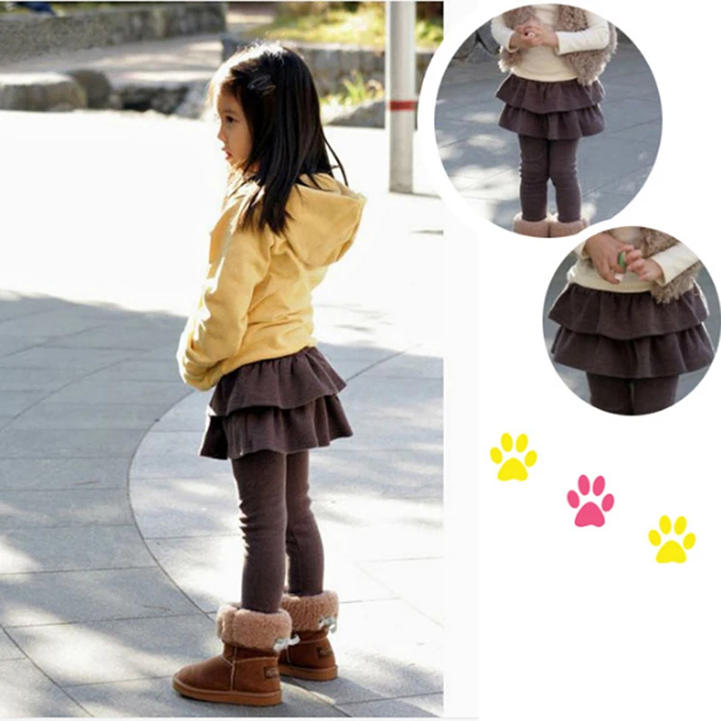 

Cotton Baby Girls Leggings Lace Princess Skirt-pants Spring Autumn Children Slim Skirt Trousers For Kids Clothes